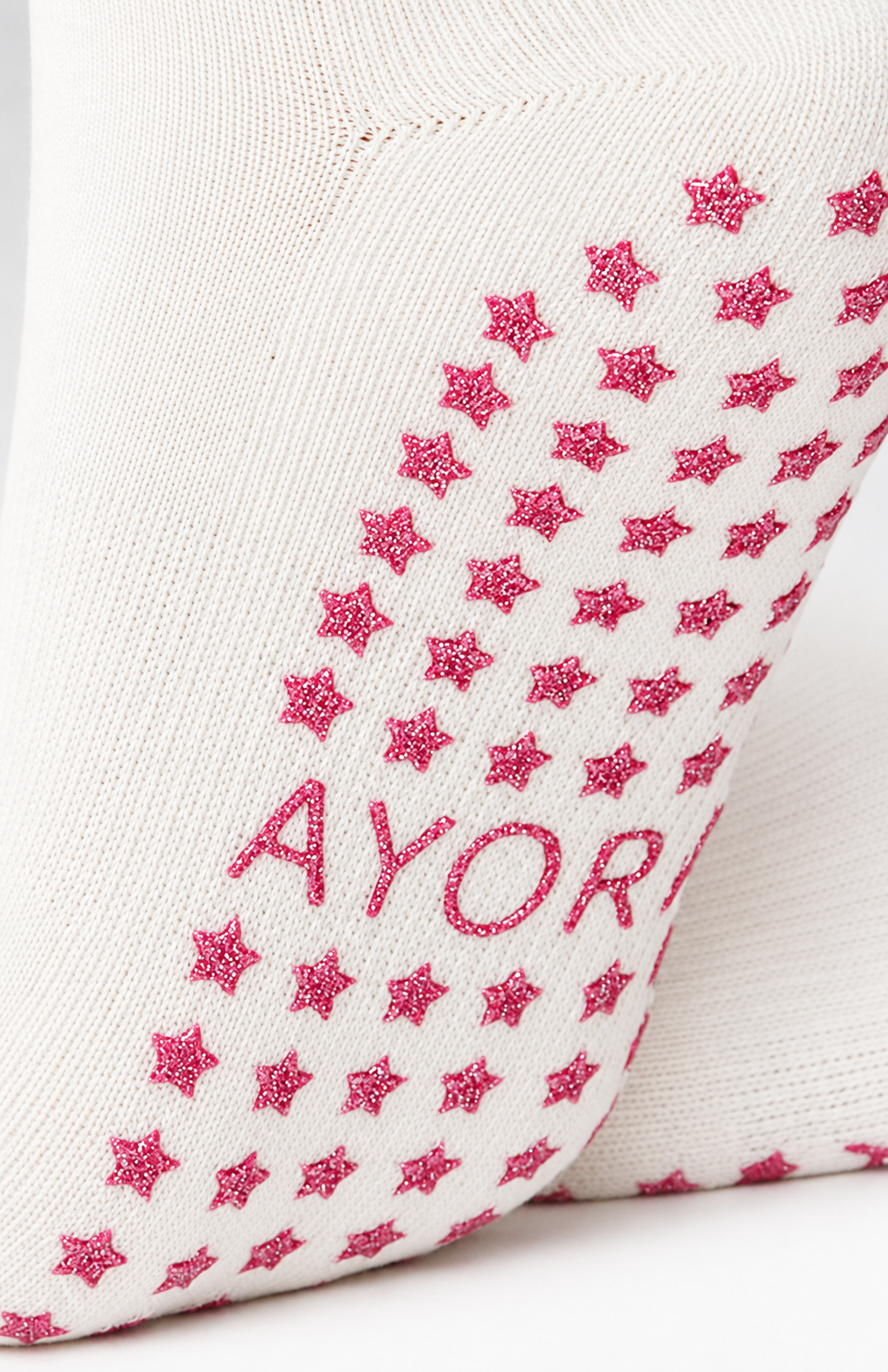 Chaussettes antidérapantes Pilates « In My Pilates Era » – Rose et Vert à Paillettes