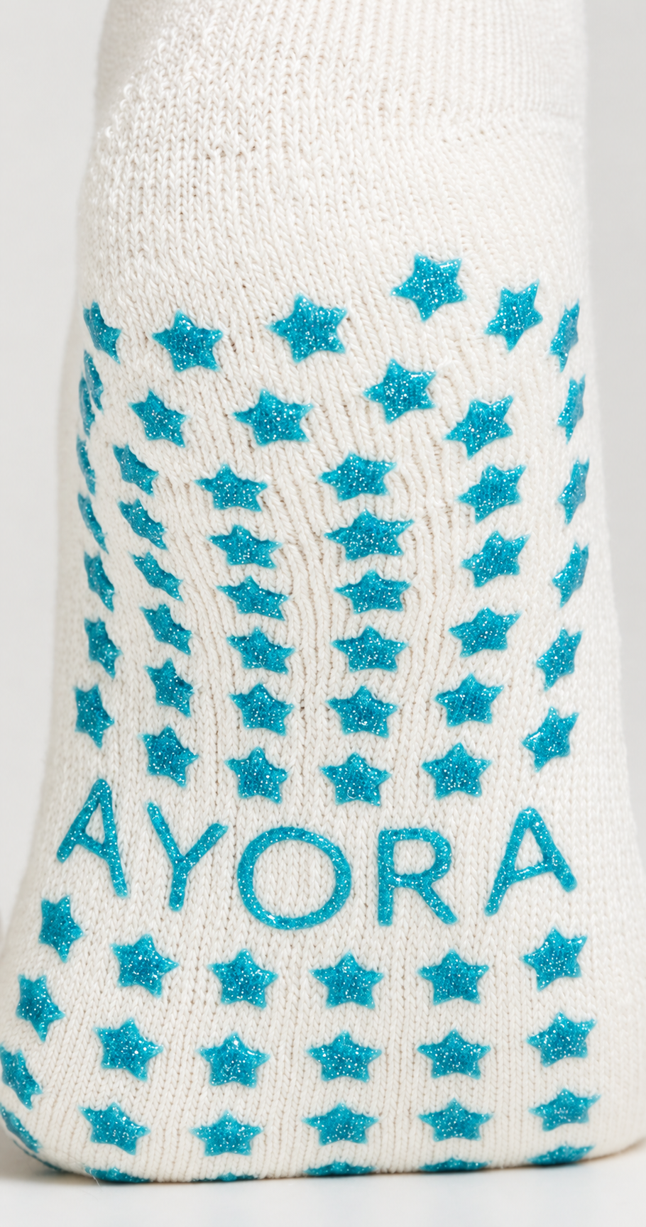 Chaussettes antidérapantes Pilates FRIZZY « Pilates Besties» – Turquoise à Paillettes