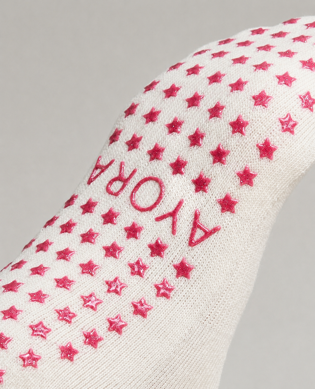 Chaussettes antidérapantes Pilates « Pilates Angel » – Rose et Turquoise à Paillettes
