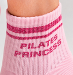 Chaussettes antidérapantes Pilates « Pilates Princess» – Rose à paillettes